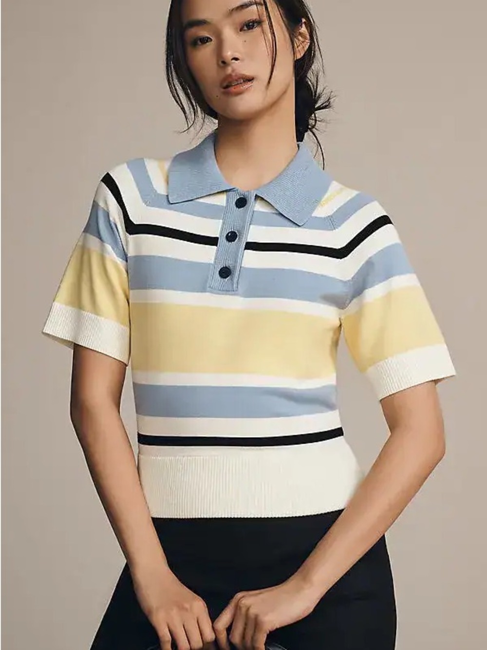 Aligne Emmet Short-Sleeve Knit Polo Top